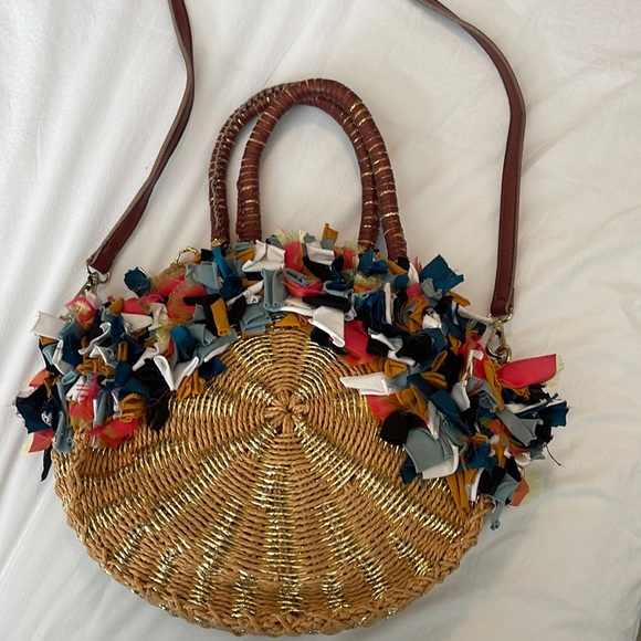 Sam Edelman Handbag Removable Leather Strap Used Twice Unique/ Statement Bag - Picture 1 of 6